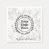 Serviette En Papier Blanc marbre (Devant)