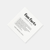 Serviette En Papier Blanc Moderne Minimal Fun Facts Anniversaire Année (Coin)