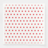 SERVIETTE EN PAPIER BLANC PATRIOTIQUE AVEC ÉTOILES ROUGES (Devant)