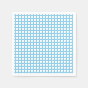 Serviette En Papier Blanc sur Bébé Bleu Moyen Horiz. Papier pois