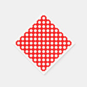 Serviette En Papier Blanc sur rouge grand format papier Pois (Coin)