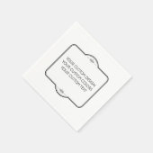 Serviette En Papier BLANC Votre Design Ici - (Coin)