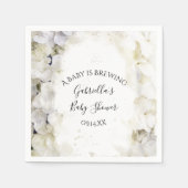 Serviette En Papier Blanche Hydrangea Flowers bébé brasse douche (Devant)