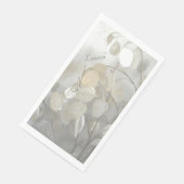 Serviette En Papier Blanche Lunaria argent Dollar élégant serviettes (Coin)