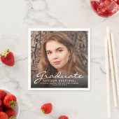 Serviette En Papier Blancs 2025 Photo Graduation Party (En situation)