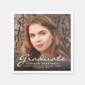 Serviette En Papier Blancs 2025 Photo Graduation Party (Devant)