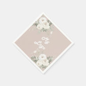 Serviette En Papier Blancs beige logo de l'entreprise (Coin)