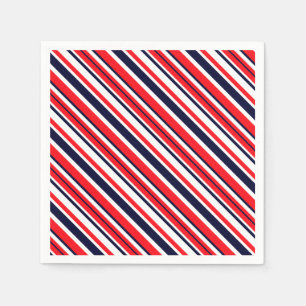 Serviette En Papier Blancs, Bleus Et Rouges