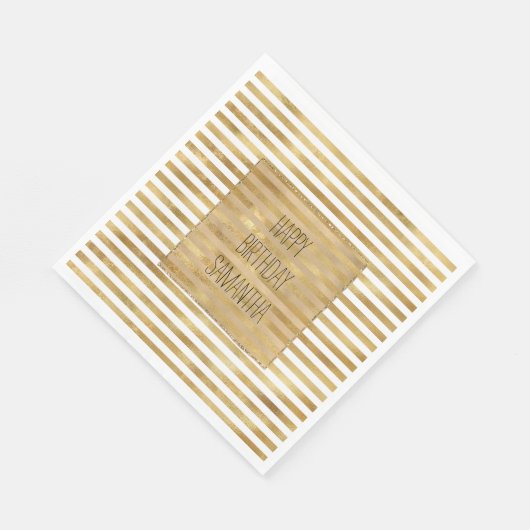 Serviette En Papier Blancs d'or (Coin)