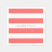 Serviette En Papier Blancs et Mariage Nautique de couleur modifiable (Devant)