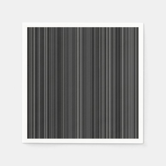 Serviette En Papier Blancs noir gris argenté (Devant)
