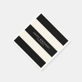Serviette En Papier Blancs noirs et lunettes avec nom (Coin)
