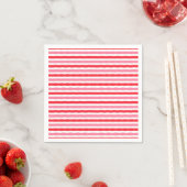 Serviette En Papier Blancs rouges roses d'été (En situation)
