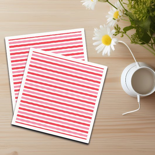 Serviette En Papier Blancs rouges roses d'été