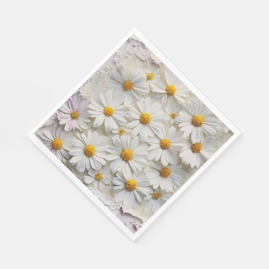 Serviette En Papier Blancs Sur Papier Distressé (Coin)