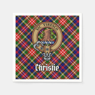 Serviette En Papier Blason de Clan Christie sur tartan