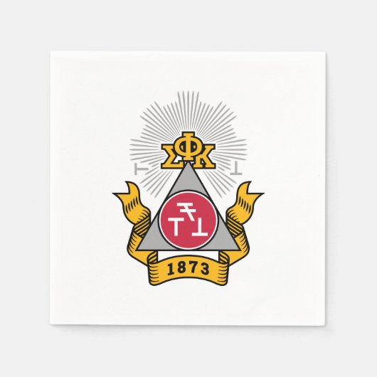 Serviette En Papier Blason de Phi Sigma Kappa (Devant)