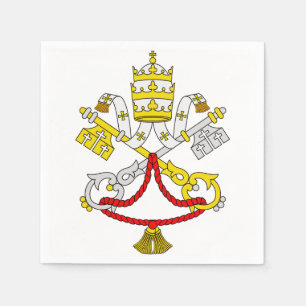 Serviette En Papier Blason du Vatican Emblème d'art fin de luxe