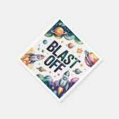 Serviette En Papier Blast Off Space Boy Astronaut fête d'anniversaire (Coin)