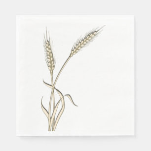 Serviette En Papier Blé à herbe unique PERSONNALISER