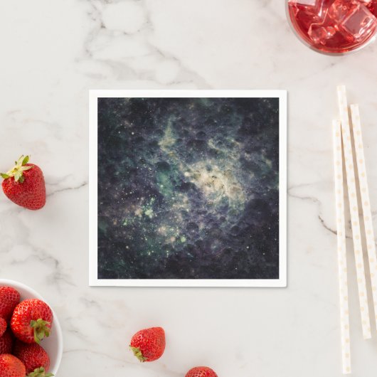 Serviette En Papier Bleak Galaxy Space Rock fête d'anniversaire (En situation)