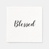 Serviette En Papier Blessé noir blanc script mignon papier d'action de (Devant)