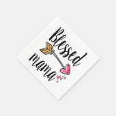 Serviette En Papier Blessed Mama Fête des Mères (Coin)