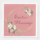 Serviette En Papier Blessures de Pâques Papier Napkin Floral Vaisselle (Devant)