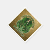 Serviette En Papier Blessures irlandaises St Patrick's Day Gold Napkin (Coin)