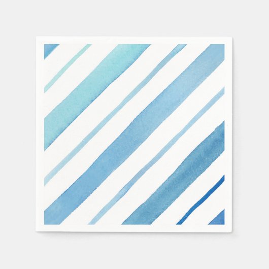 Serviette En Papier Bleu (Devant)