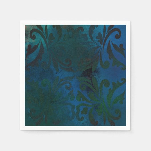 Serviette En Papier bleu (Devant)