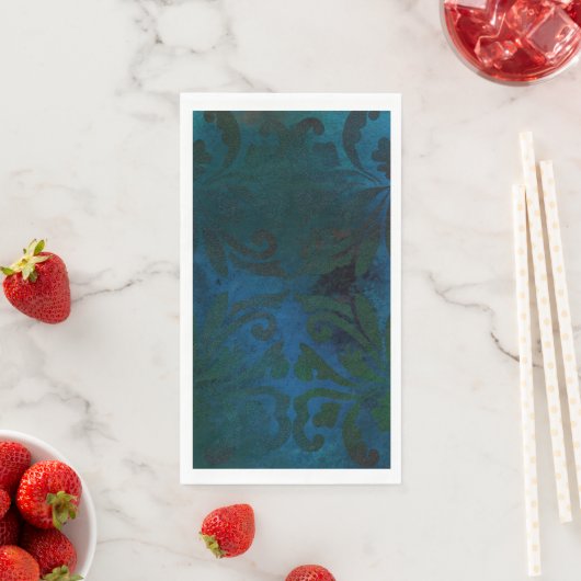 Serviette En Papier bleu (En situation)