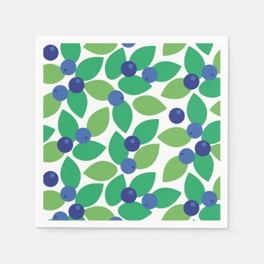 Serviette En Papier Bleu. (Devant)