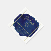 Serviette En Papier Bleu Abstrait Elegant Law School Graduation (Coin)