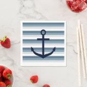 Serviette En Papier Bleu Ancre (En situation)