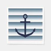 Serviette En Papier Bleu Ancre (Devant)