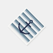 Serviette En Papier Bleu Ancre (Coin)