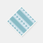 Serviette En Papier Bleu Angelfish côtier rayures (Coin)