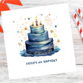 Serviette En Papier Bleu Anniversaire gâteau anniversaire