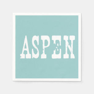 Serviette En Papier Bleu Aspen