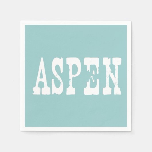 Serviette En Papier Bleu Aspen (Devant)