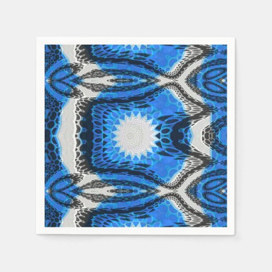 Serviette En Papier Bleu atomique (Devant)