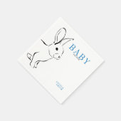 Serviette En Papier Bleu Baby shower Bleu Bleu Bunny (Coin)