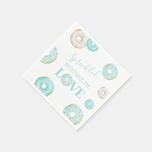 Serviette En Papier Bleu Bébé saupoudrer Plaque en papier (Coin)