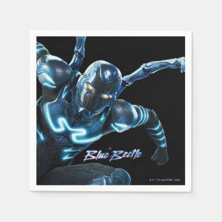 Serviette En Papier Bleu Beetle Leaping Caractère Art