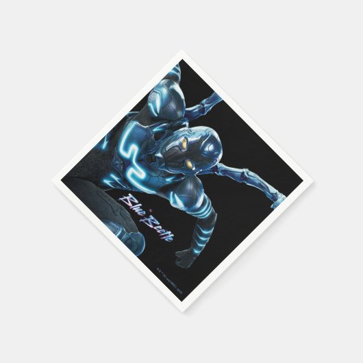 Serviette En Papier Bleu Beetle Leaping Caractère Art (Coin)