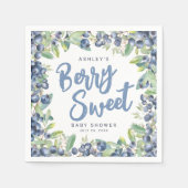 Serviette En Papier Bleu Berry Baby shower doux (Devant)