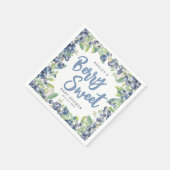 Serviette En Papier Bleu Berry Baby shower doux (Coin)