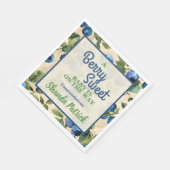 Serviette En Papier Bleu Berry Baby shower doux (Coin)