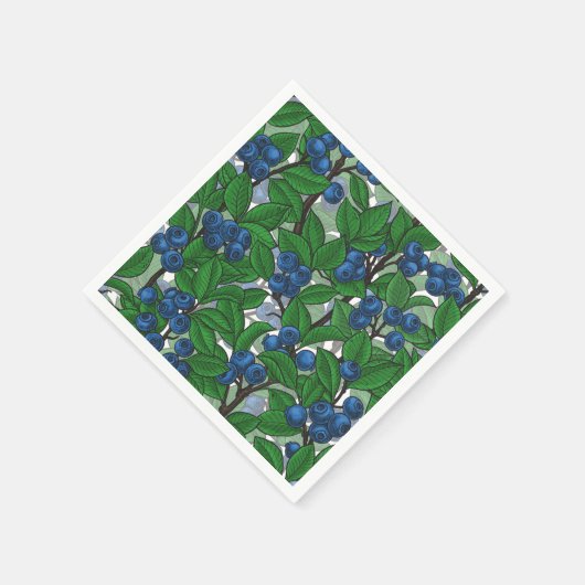 Serviette En Papier Bleu blanc (Coin)